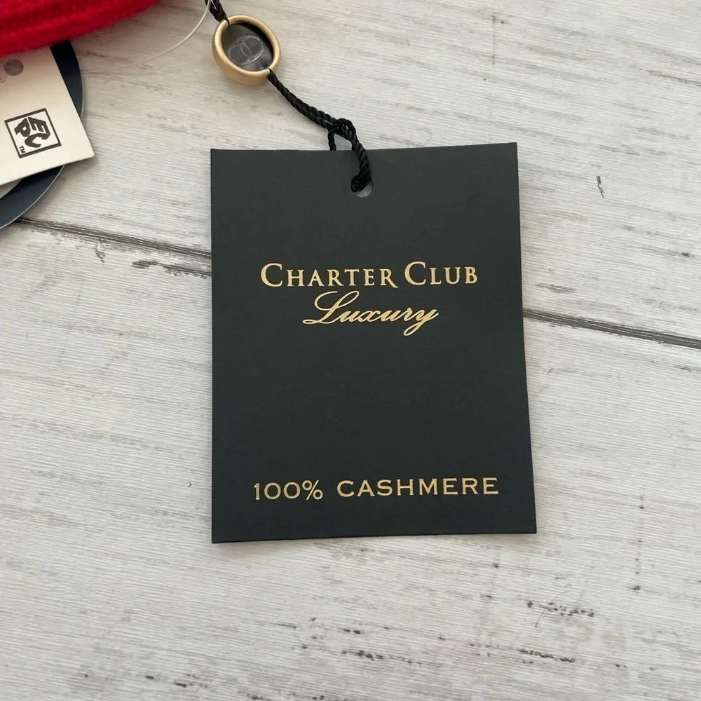 Touch Screen Compatible Gloves Charter Club 100% Cashmere Red One-Size NWT - Picture 8 of 11